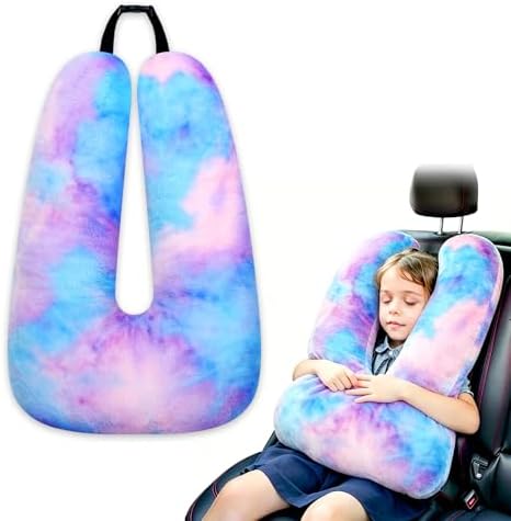 Atablyn Children Travel Pillow Car Pillow Removable U-Shaped Pillow for Adults to Support Head and Body in The Back Seat of Long Car Trips