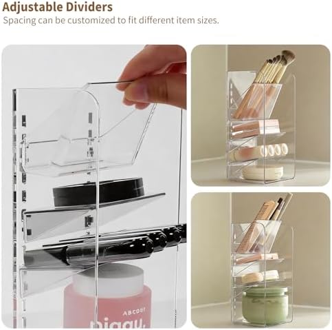PAVSTINE Medicine Cabinet Organizer for Bathroom, 3-Tier Slant-Gentle Slant