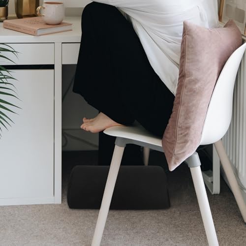 Semi Cylindrical Leg Pillow for Feet and Legs Support Black