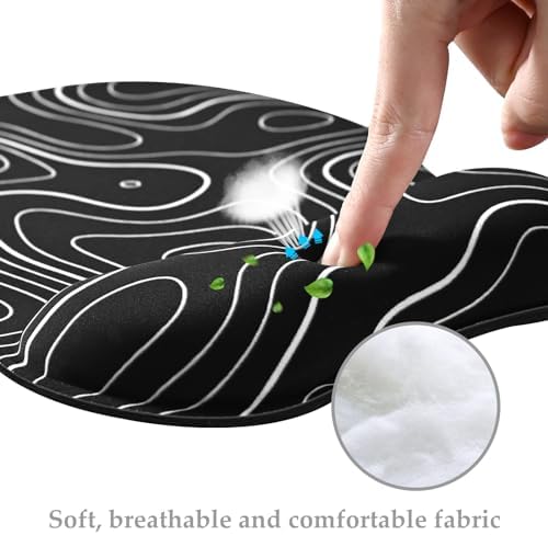 EooCoo Ergonomic Mouse Pad with Wrist Rest, Memory Foam Support Mousepad