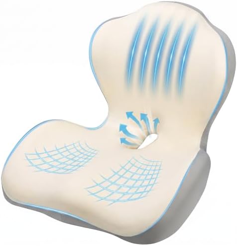 Car Seat Cushion Office Chair Cushion with Lumbar Support Pillow