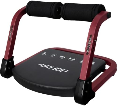 AIRHOP Ab Machine 4-Speed Auto Rebound Sit Up Abdominal Trainer Home Gym
