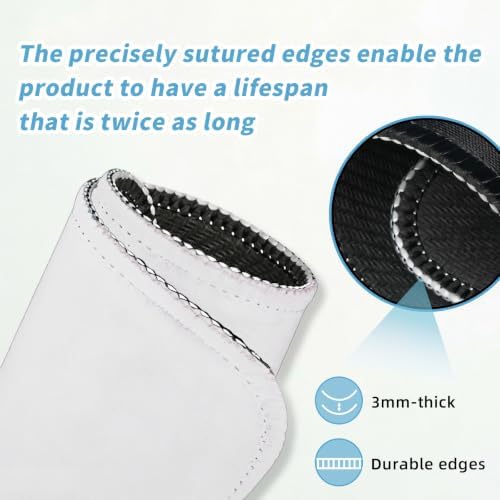 Small Mouse pad, with Edge-Sewn Design, extends Service Life by Twice, occupying the Optimal Size for the Mouse and Wrist Position. (White)
