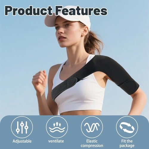 Shoulder Brace for Women, Shoulder Support Brace, Adjustable and Can be Worn Under Clothes, Rotator Cuff for Pain Relief (Left)