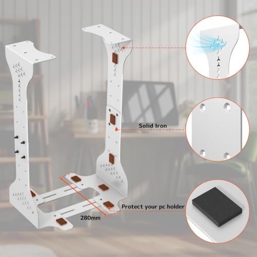 PUTORSEN Under Desk PC Mount, 7.9-13.4’’ Width Range, up to 77 lbs