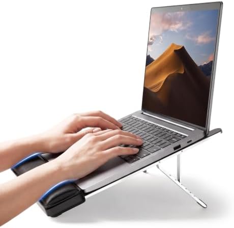 Laptop Stand for Desk, Adjustable Laptop Riser with Wrist Rest