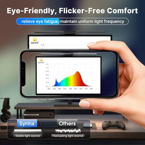 Syrinx LED Monitor Light Bar, 16.7" Computer Monitor Lamp with Backlight