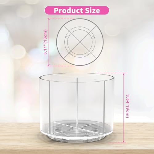 Small Pencil Organizer for Desk Acrylic Art Organizer Clear 4 Compartments