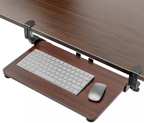 Small Keyboard Tray Under Desk, Pull Out Keyboard & Mouse Tray for Typing