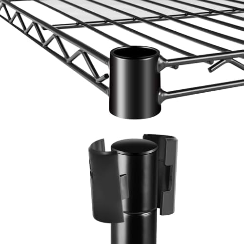 Simple Deluxe Heavy Duty 4-Tier Storage Shelving Unit, 35.83" W x 13.98" D x 55.91" H, 1000 Lbs Loading Capacity, Black