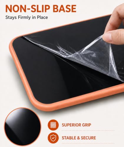 eulps Mouse Pad with Wrist Rest, Ergonomic Memory Foam Mousepad with Soft Wrist Support, Non-Slip PU Base, Smooth Surface for Office, Pain Relief for Laptop & Gaming (Orange)