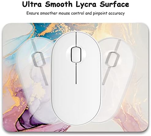 Dapesuom Small Mouse Pad, 6 x 8 Inch Thick Rubber Premium-Textured Non-Slip Portable & Washable Mini Mouse Mat for Women Men Wireless Laptops Keyboard Tray Gaming Work Office Travel, Abstract Marble