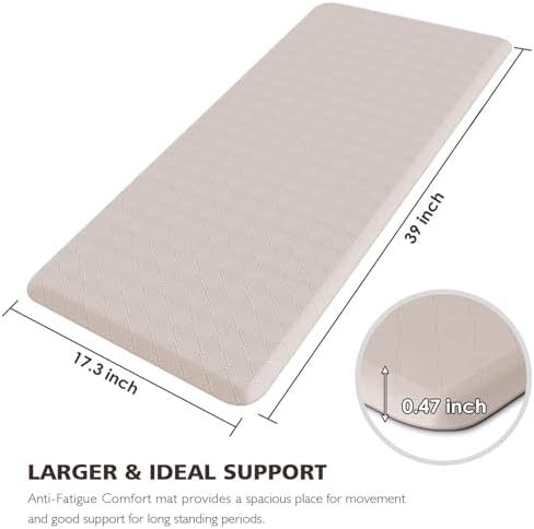 HappyTrends Kitchen Mats for Floor Cushioned Anti-Fatigue Kitchen Rugs