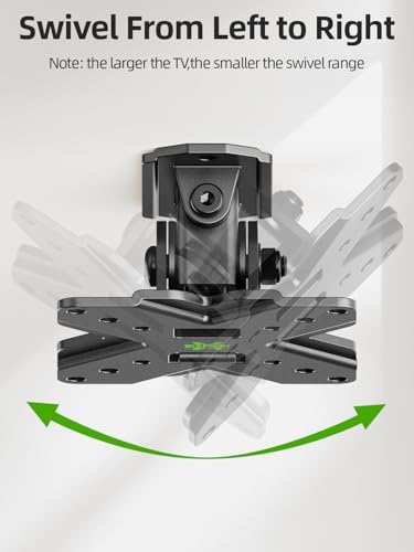 USX MOUNT Small TV Wall Mount Monitor Bracket | RV TV Mount | with Swivel and Tilt VESA Wall Mount for 10-26 27 32 inch LED OLED TVs and Monitors - VESA Size Up to 100x100mm and 22lb Capacity-XMS002