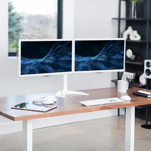 VIVO Dual LED LCD Monitor Free-Standing Desk Stand
