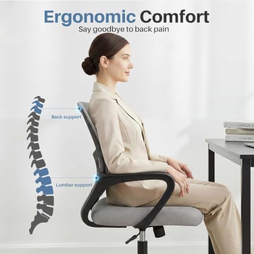 DUMOS Home Office Chair, Ergonomic Lumbar Support Desk Chair