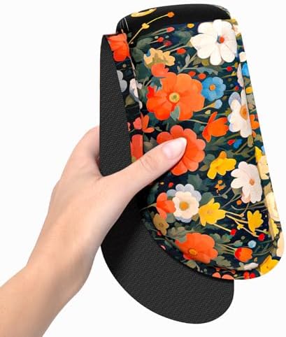 Dapesuom Enlarge Keyboard Wrist Rest, Memory Foam Wrist Cushion for Desk Mats Support, Typing Pain Relief Keyboard Mouse Pad Rests Set with Non-Slip Base for Gaming Laptop Computer, Cat Flower Bush