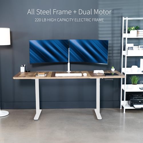 VIVO Reclaimed Wood 71 x 30 in Standing Desk, DESK-KIT-E2W7P