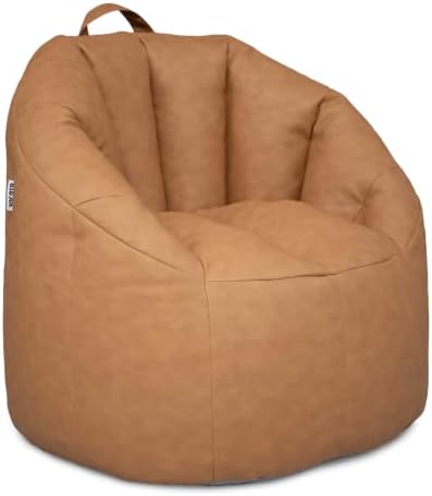 Big Joe Milano Lightweight Kids Bean Bag Chair, Brownbutter Honey