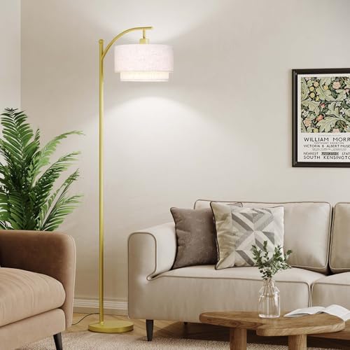 SUNMORY Floor Lamps for Living Room with 12W LED Bulb, Arc Lamp with 3 CCT