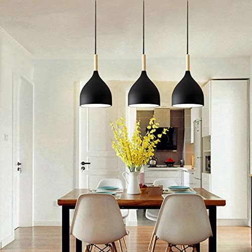 E27 Base Modernaron Light, European Style Chandelier in Kitchen Island, Bar Decoration Color Hanging Lamp, Decorations Metal Lampshade, for Kitchen Island, Dining Table/Blue