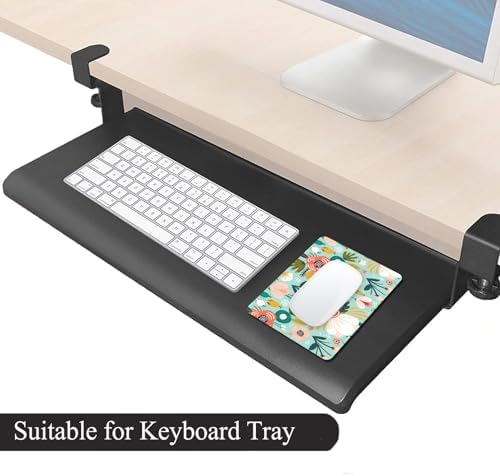 Small Mouse Pad, Mini Mouse Pad 6 X 8 Inch with Non-Slip Rubber Base for Keyboard Tray Laptops Wireless Mouse Home Office Travel, Washable & Portable (Cute Summer Flowers)
