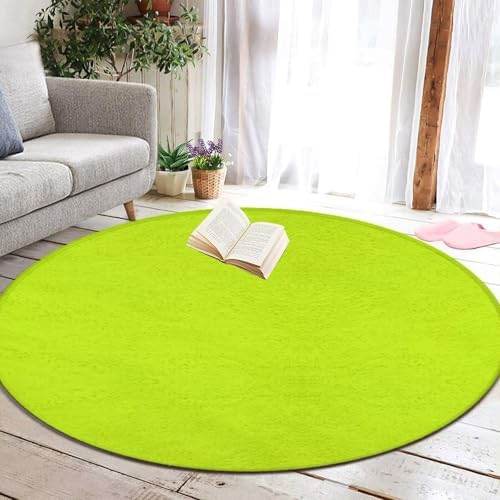 Large Round Area Rug Home Decor Modern Bathroom Rug Kitchen Office Circle Rug for Living Room Sofa Circle Cute Mat Fluorescent Color, 24inch