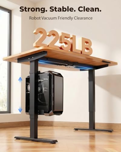 TOPSKY Dual Motor Standing Desk Frame with CPU Holder, Height Adjustable