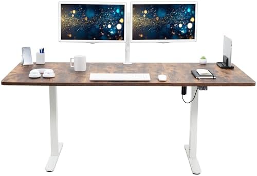 VIVO Rustic Vintage Brown 71 x 30 in Standing Desk, DESK-KIT-0W7N