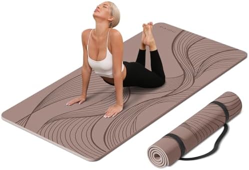 PAIDU Large Yoga Mat 72"x36"x10mm Non-Slip Exercise Mat for Home Gym Studio