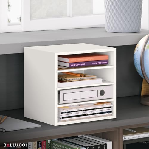 Ballucci 4 Tier File Organizer File Holder, Desk Storage, Letter Paper Tray