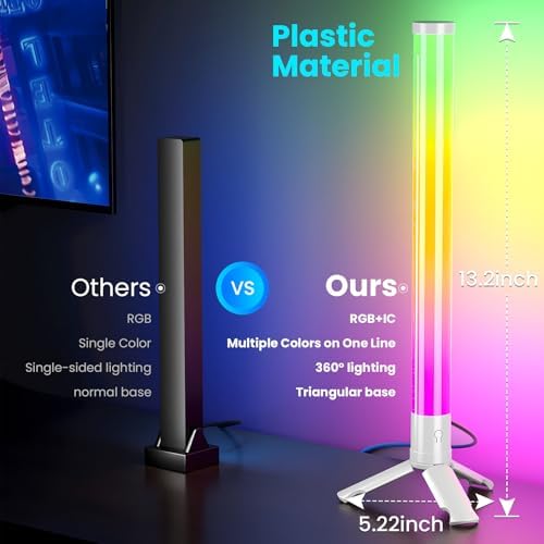 TJOY 360° RGB Light Bars, Gaming Lights for Desk, Music Sync Remote Control