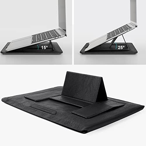Nillkin Laptop Sleeve 15.6 inch (3-in-1), MacBook Sleeve with Adjustable Stand & Mouse Pad, 2 Stand Modes, 15 inch Laptop Case, MacBook Accessories, Slim for Chromebook/HP 13-15.6, Black Texture