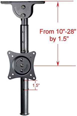 VideoSecu ML405B2 LCD LED UHD Monitor TV Ceiling Mount for Most 19 22 23 24 26 27 28 29 32 39 42 Flat Panel Display with VESA100x100, 75x75, Fit Flat and vaulted Ceiling M0B