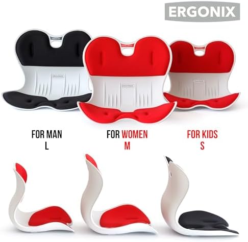 Lumbar Support Posture Corrector Chair for Men – Large Portable Ergonomic Back Support Chair for Posture Correction and Lower Back Pain Relief