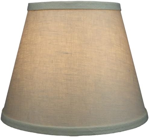 FenchelShades.com Lampshade 6" Top Diameter x 10" Bottom Diameter x 8" Slant Height 6x10x8" with Spider Attachment Diameter 0.4 Inch for Lamps with a Harp (Designer Linen Natural)