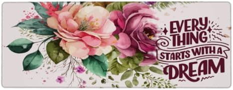 Flower Large Mouse Pad Non-Slip Rubber Long Gaming Desk Mat