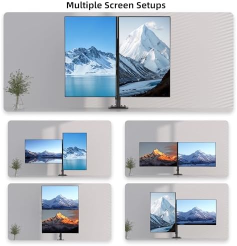 Suptek Dual Monitor Mount Stand-Height Adjustable Gas Spring Monitor Arm Desk Mount for 2 Computer Screens 17 to 34 inches - Each Arm Holds up to 24.25lbs (MD8822)