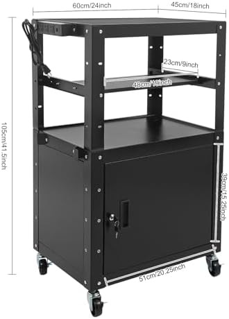 AV Cart Mobile Desk Workstation with Wheel for Classroom and Office