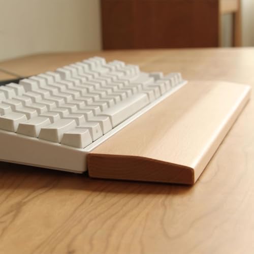 HomeDo Wooden Ergonomic Wrist Rest for Mechanical Keyboard,Fits 104 Key