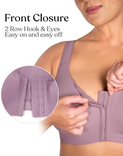 HSIA Posture Bras for Women Front Closure No Underwire Back Support Bra