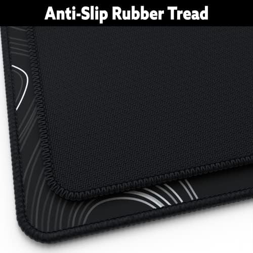 Gamer Boss - Gaming Mouse Pad - 36 x 12 Inches - 4mm Thick with Stitched Edges, Non-Slip Rubber Base, Premium Cloth Mousepad, Desk Mat for Laptop, Keyboard, Computer & PC (Extended, Topographic)