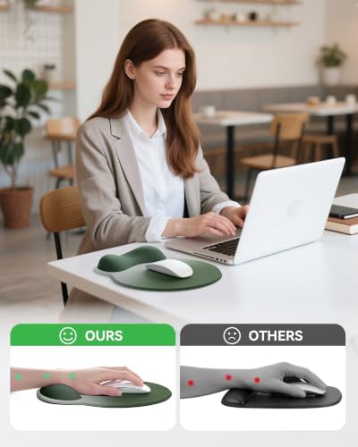 Mouse Pad with Wrist Rest for Desktop Large Ergonomic Mouse Mat Non-Slip
