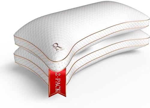 Royal Therapy King 2-Pack Memory Foam Pillow, Adjustable Shredded Odor-Free Pillow for Neck & Shoulder Pain Relief, Support for Back, Stomach, Side Sleepers BioForm