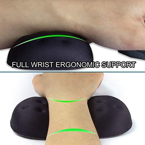 BRILA Deluxe Ergonomic Mouse Wrist Rest Guard - Soft Memory Foam Wrist Elbow Support Cushion Pad for Computer Laptop Office Work PC Gaming Mouse