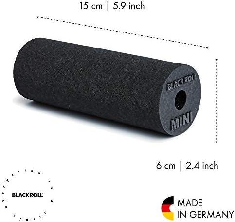 BLACKROLL - Mini Foam Roller, Massage Tool for Feet, Hands, and Arms, Ideal for Travel Size and Targeted Myofascial Release, for Exercise, Massage, and Muscle Recovery, 6" x 2", Black