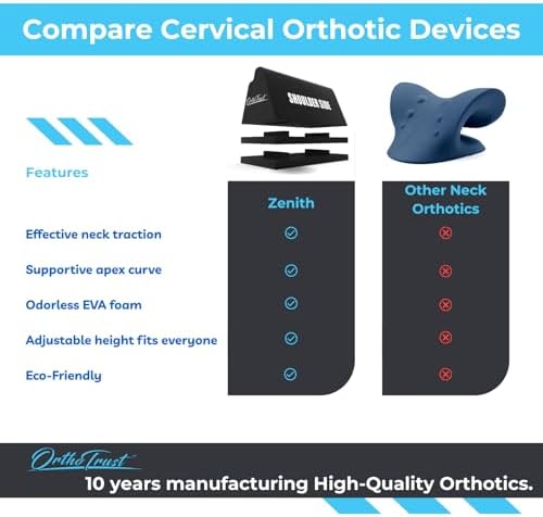Zenith Cervical Traction Orthotic Chiropractic Neck Corrector 3-in-1 Device for Stretching Forward Head Posture Physical Therapy & Pain Relief
