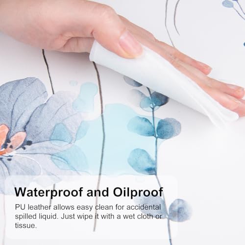 QIYI PU Leather Large Mouse Pad, Waterproof Desk Mat, 31.5" x 11.8", Sprigs