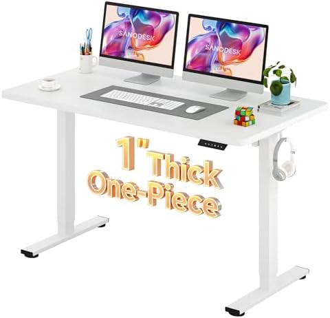 SANODESK One-Piece 1'' Thick Height Adjustable Standing Desk 55''x28''