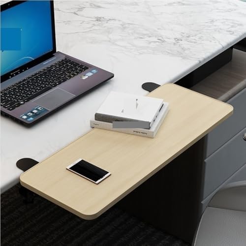 Desk Extender Tray, Clamp-on Kitchen Table Extender, Ergonomic Desk Extenders, Computer Armrest Table Stand, Countertop Gap Rack for Home, Office, Desktop(E,31.5" Lx7.9 W)